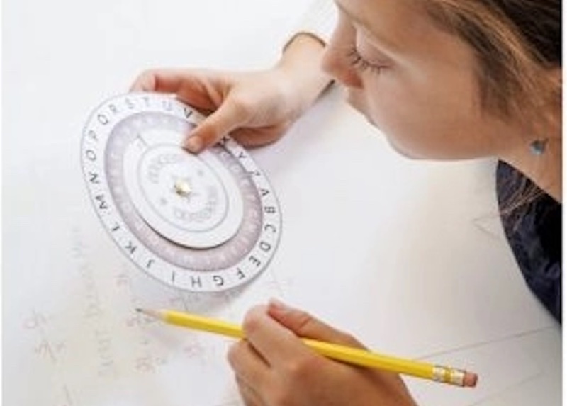 girl using decoder wheel